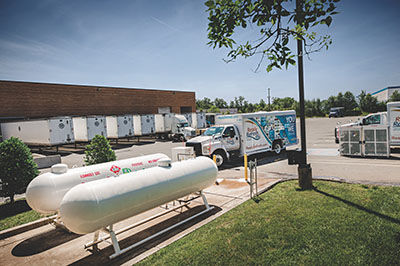 commercial truck propane refueling station